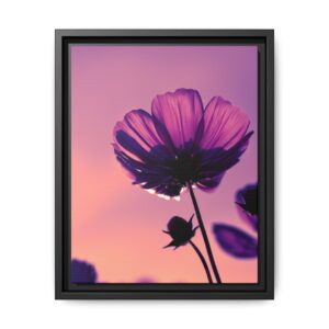 Purple Flower Framed Canvas Art, Colorful Floral Wall Decor, Unique Home Decoration, Gift for Garden Lovers, Spring Art Print