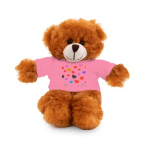 Heart-Print Stuffed Animal Plush teddy