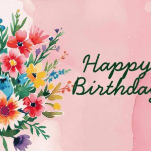 Merry pink birthday card - zimbapay.com