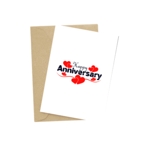 Red Lovers Happy Anniversary Card