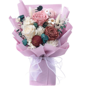 Purple Roses Flower Bouquet